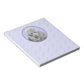 Poodle Miniature Speelgoed Silver Gray Blue Dog Ar Notitieblok (Schuin)