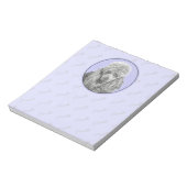 Poodle Miniature Speelgoed Silver Gray Blue Dog Ar Notitieblok (Linkerzijde)