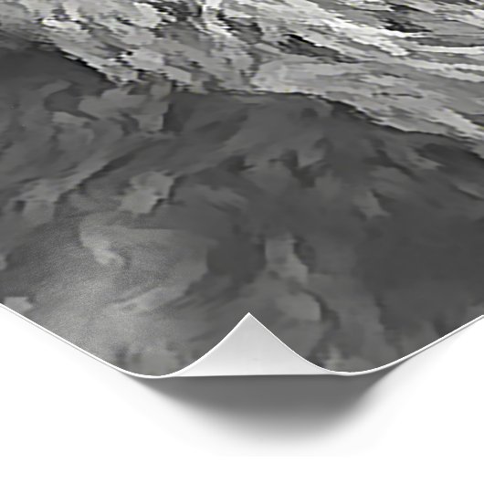 Poodle Miniature Speelgoed Silver Gray Blue Dog Ar Perfect Poster (Hoek)