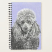 Poodle Miniature Speelgoed Silver Gray Blue Dog Ar Planner (Voorkant)