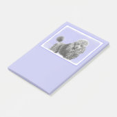 Poodle Miniature Speelgoed Silver Gray Blue Dog Ar Post-it® Notes (Schuin)
