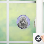 Poodle Miniature Speelgoed Silver Gray Blue Dog Ar Raamsticker (Huis)