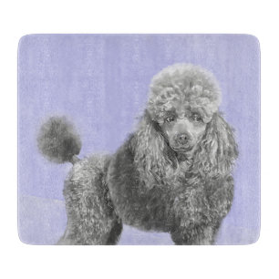 Poodle Miniature Speelgoed Silver Gray Blue Dog Ar Snijplank