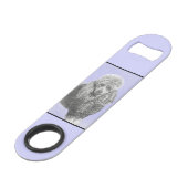 Poodle Miniature Speelgoed Silver Gray Blue Dog Ar Speed Flessenopener (Achterkant Gekanteld)