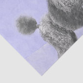 Poodle Miniature Speelgoed Silver Gray Blue Dog Ar Tissuepapier (Detail)