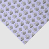 Poodle Miniature Speelgoed Silver Gray Blue Dog Ar Tissuepapier (Detail)