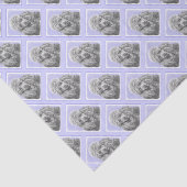 Poodle Miniature Speelgoed Silver Gray Blue Dog Ar Tissuepapier (Detail)
