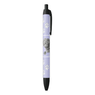 Poodle Miniature Speelgoed Silver Gray Blue Dog Ar Zwarte Inkt Pen