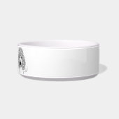 Poodle Minimalist Line Art personalized bowl Voerbakje (Rechts)
