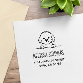 Poodle Mix Dog Doodle Pet Address Rubberstempel