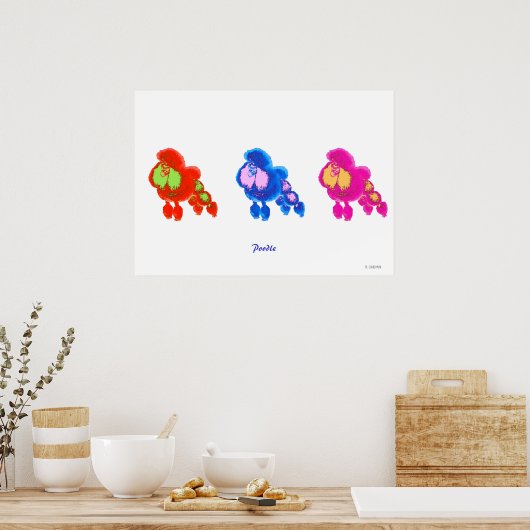 Poodle Moderne Art Poster (Keuken)