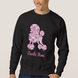 Poodle Moeder Roze Bloemendessin Trendy Poodle Trui