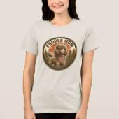 Poodle Moeder Tri-blend T-shirt | Doodle Hond Moed (Voorkant)