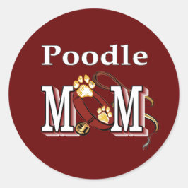 Poodle MOM-cadeaus Ronde Sticker