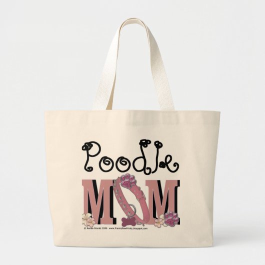 Poodle MOM Grote Tote Bag (Voorkant)