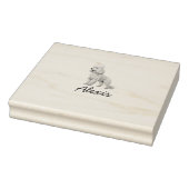 poodle monochroom rubberstempel (Stempel)