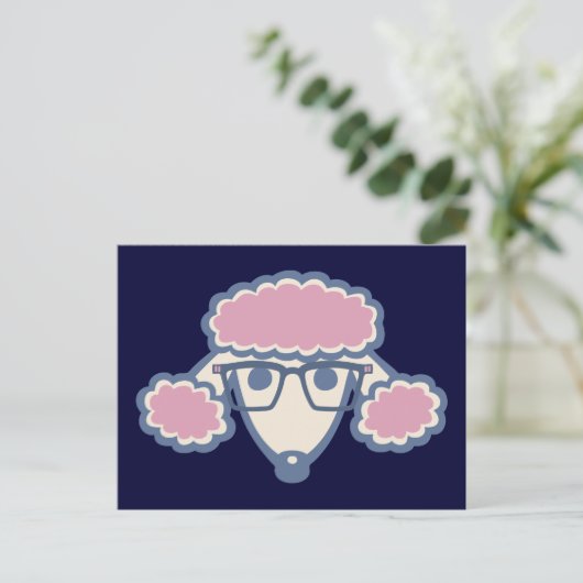 Poodle Nerd Briefkaart (Staand voorkant)