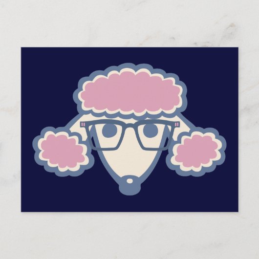 Poodle Nerd Briefkaart (Voorkant)
