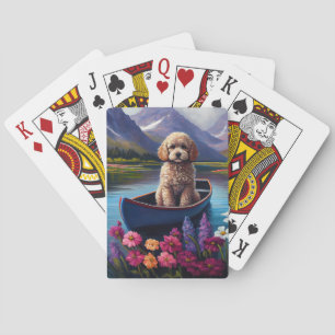 Poodle op een Peddel: Een Schitterend Avontuur Pokerkaarten