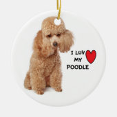 Poodle Ornaments Keramisch Ornament (Voorkant)