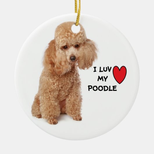 Poodle Ornaments Keramisch Ornament (Voorkant)