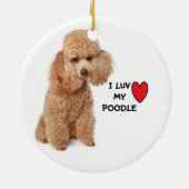 Poodle Ornaments Keramisch Ornament (Achterkant)