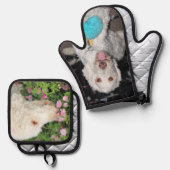 Poodle Ovenwant & Pannenlap Set (Voorkant / Achterkant)