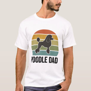 Poodle Papa Vintage Zonsondergang Hondenliefhebber T-shirt