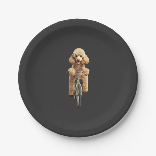 Poodle papieren bordje (Voorkant)