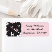 Poodle Paradise Pink en Black Etiket (Insitu)