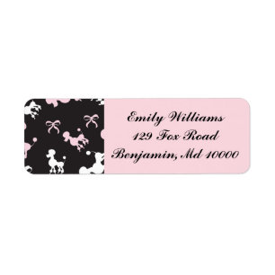 Poodle Paradise Pink en Black Etiket