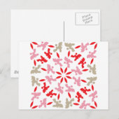 Poodle Patroon Briefkaart (Voorkant / Achterkant)