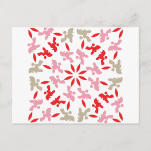 Poodle Patroon Briefkaart