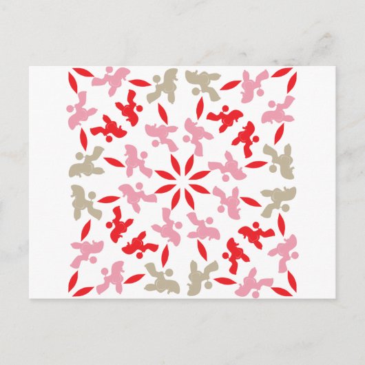 Poodle Patroon Briefkaart (Voorkant)