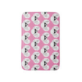 Poodle Pattern Cute Pink Badmat (Voorkant Verticaal)
