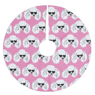 Poodle Pattern Cute Pink Kerstboom Rok