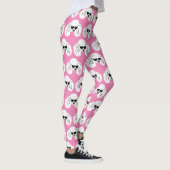 Poodle Pattern Cute Pink Leggings (Rechts)