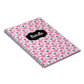 Poodle Pattern Cute Pink Notitieboek (Rechterzijde)