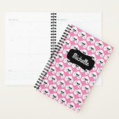 Poodle Pattern Cute Pink Planner (Display)