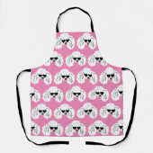 Poodle Pattern Cute Pink Schort (Voorkant)