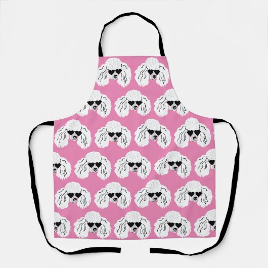 Poodle Pattern Cute Pink Schort (Voorkant)