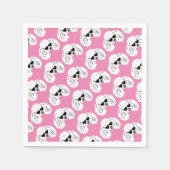 Poodle Pattern Cute Pink Servet (Voorkant)