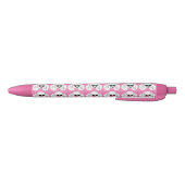 Poodle Pattern Cute Pink Zwarte Inkt Pen (Bodem)