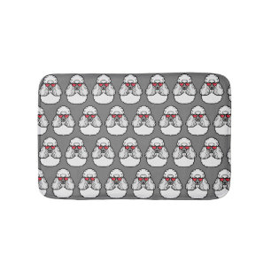 Poodle Pattern Funny Badmat