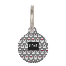 Poodle Pattern Funny Huisdierpenning