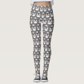 Poodle Pattern Funny Leggings (Voorkant)