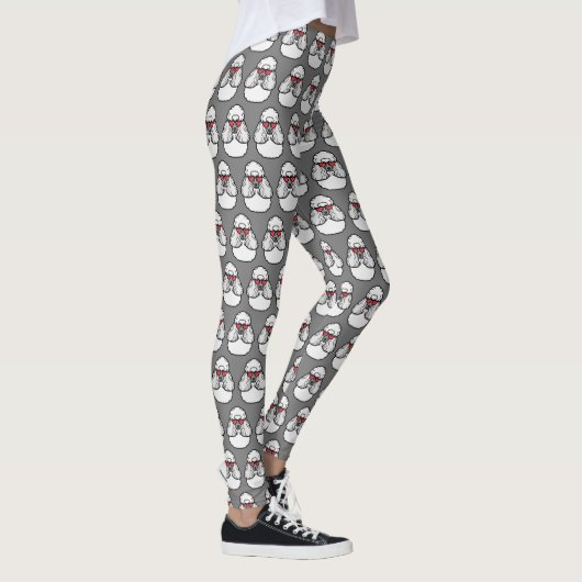 Poodle Pattern Funny Leggings (Rechts)