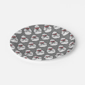 Poodle Pattern Funny Papieren Bordje (Gekanteld)