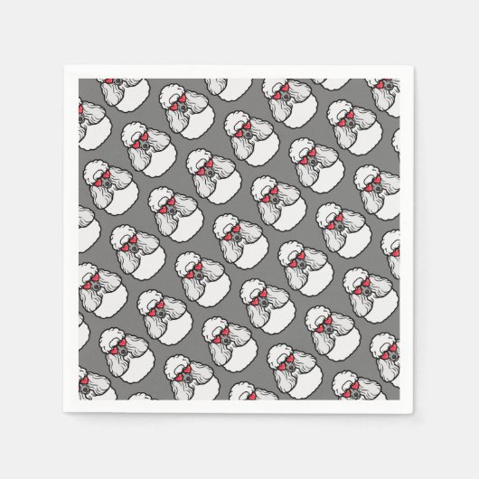 Poodle Pattern Funny Servet (Voorkant)