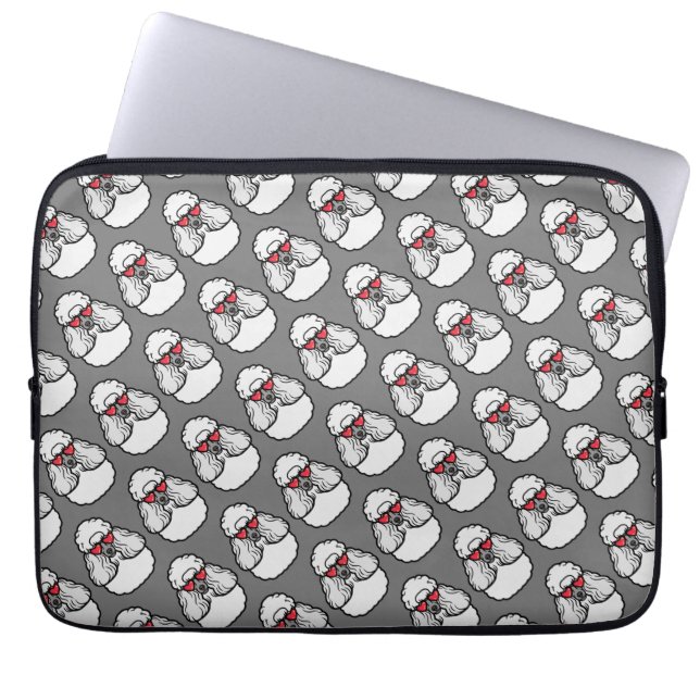 Poodle Pattern Trendy Laptop Sleeve (Voorkant)